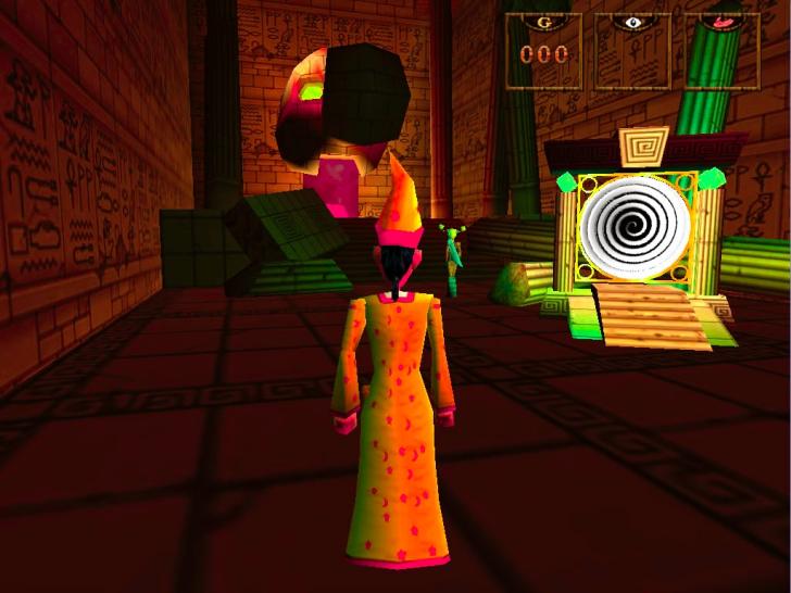 [03/04/02] Wie in den Vorgängern gilt es auch im 3D-Spiel bizarre Rätsel zu lösen.